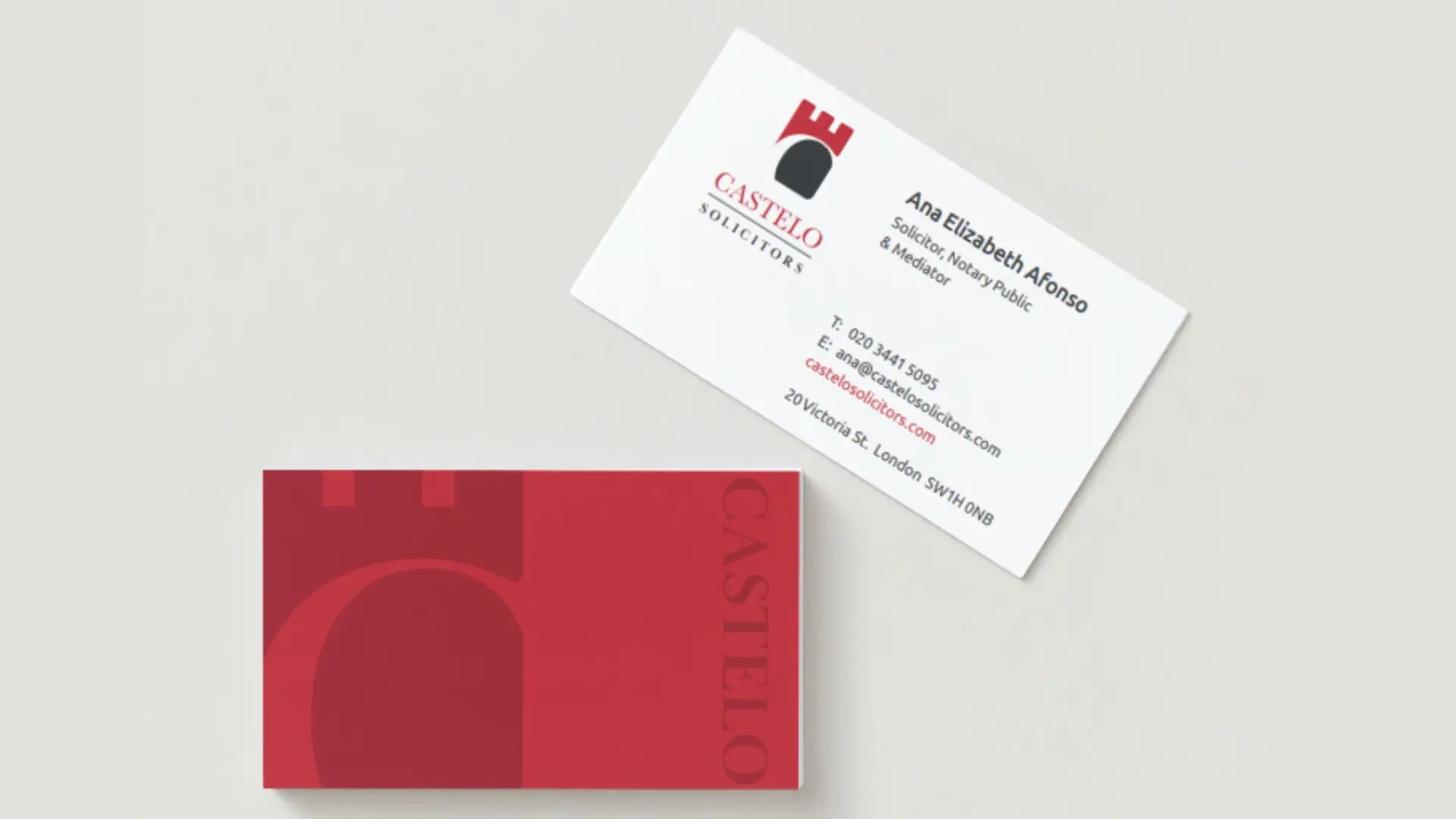 black&blanco branding - Castelo Solicitors Business Cards